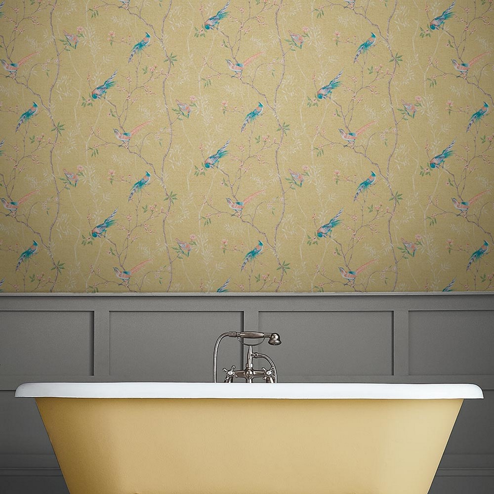 Tori Wallpaper 105769 by Graham & Brown in Summer Yellow